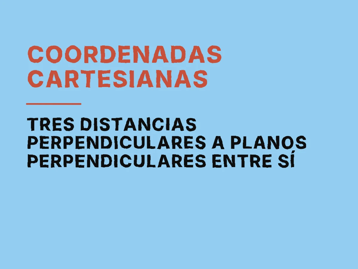 Un suceso dentro de tres planos de coordenadas perpendiculares tiene coordenadas x, y y z iguales a sus distancias perpendiculares a los planos opuestos.